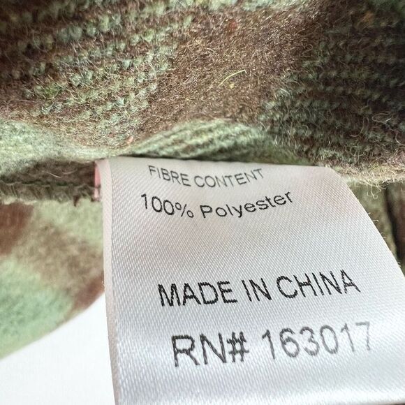 Princess Polly Jacket Womens Size 2 Green & Brown Plaid Long-Sleeve Pointed Coll - Picture 6 of 11